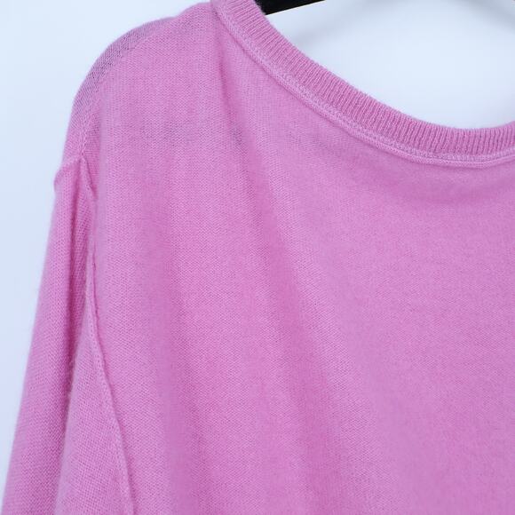 FREE PEOPLE Love Like This Cashmere Sweater Pink Pullover Long Sleeve Women's M - Picture 5 of 11